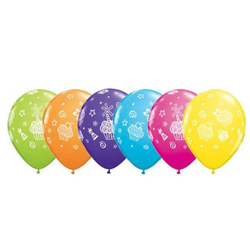 Ballon Cupcakes qualatex assortiment tropical