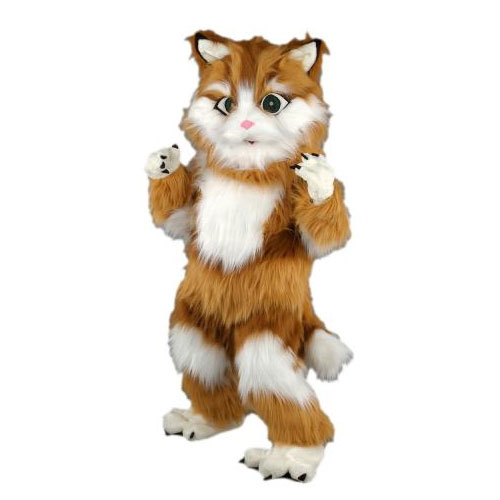 Déguisement mascotte chat roux