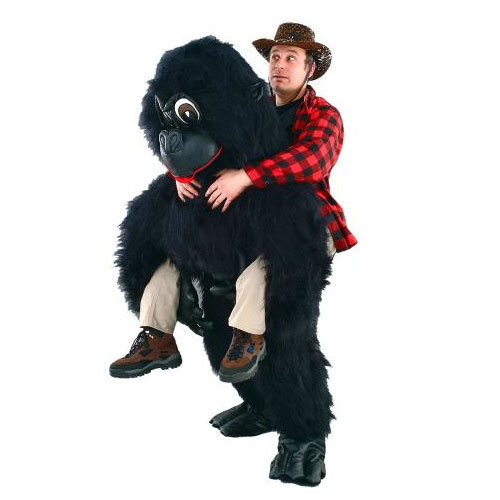 Déguisement mascotte gorille qui porte