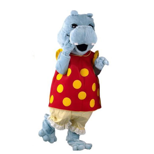 Déguisement mascotte hippopotame femme