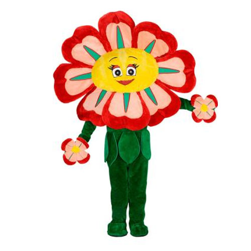 Déguisement mascotte marguerite rouge