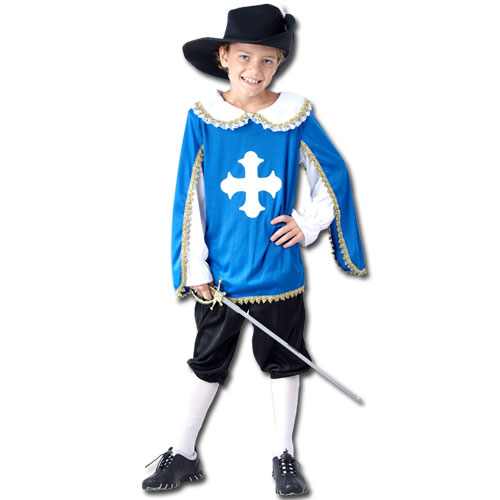 Déguisement mousquetaire enfant bleu