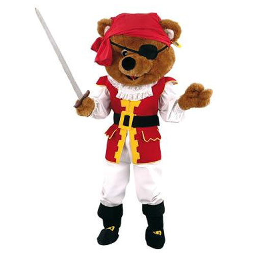 Déguisement mascotte ours pirate