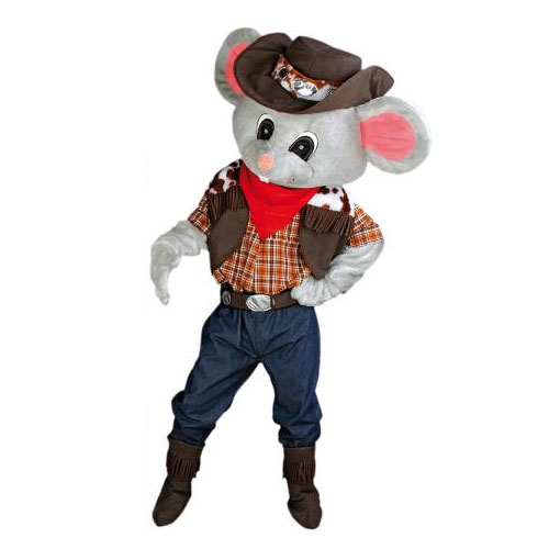 Déguisement mascotte souris cow boy homme