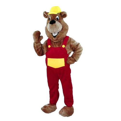 Déguisement mascotte marmotte bricoleur