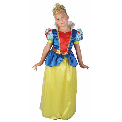 Déguisement Princesse jaune et bleue fille luxe