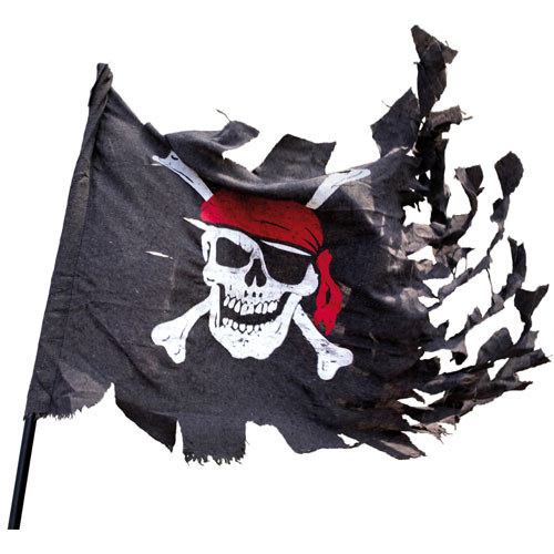 Drapeau Pavillon Pirate déchiré