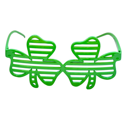 Lunettes trèfle vertes sans verres