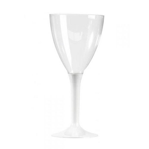 Verre à vin pied blanc