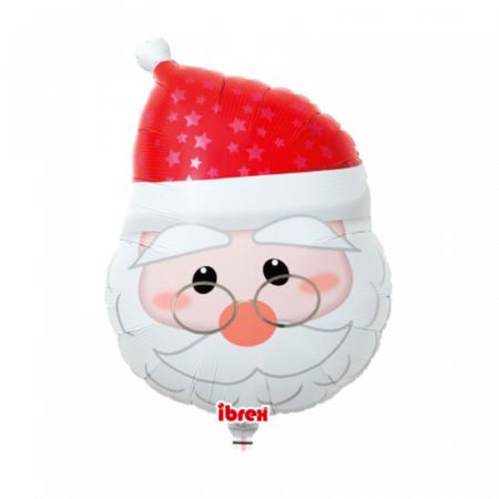 Ballon Tête Père Noël Lunettes