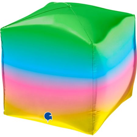 Ballon Cube 4D Arc En Ciel