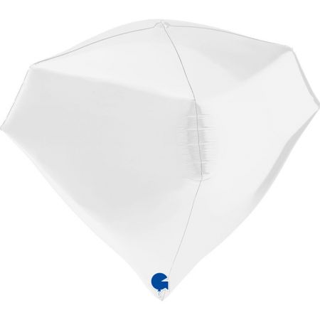 Ballon Diamant 4D Blanc