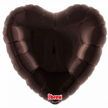 Ballon Mylar Coeur Métallic Noir