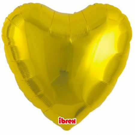 Ballon Mylar Coeur Métallic Or