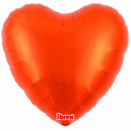 Ballon Mylar Coeur Métallic Orange