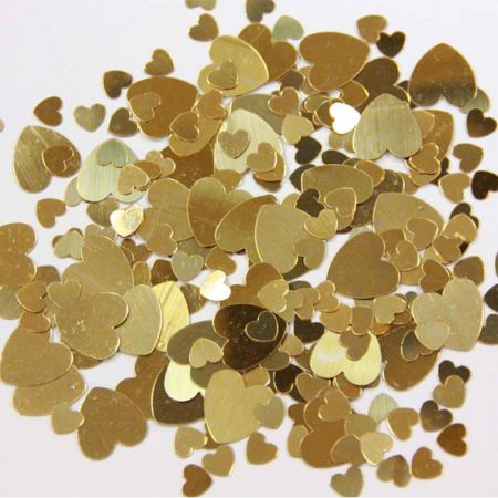 Confettis de table coeur or (6 sachets)