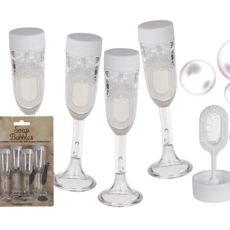 Flutes Champagne Bulles de Savon par 4