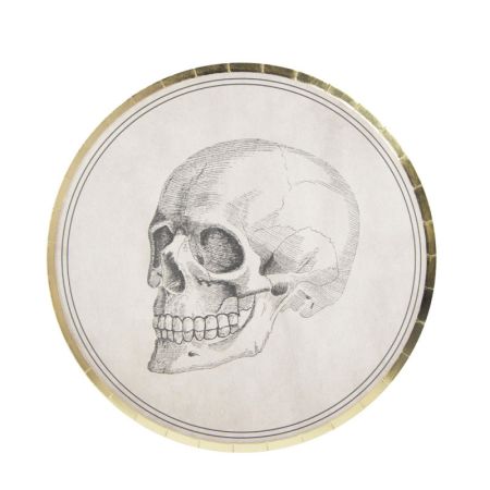 Assiette Tête de mort squelette