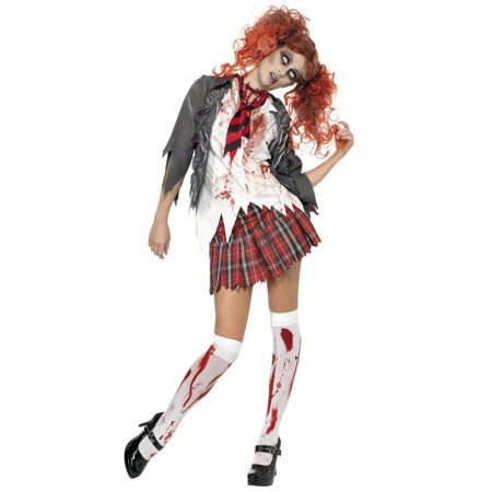 Déguisement zombie écoliere femme