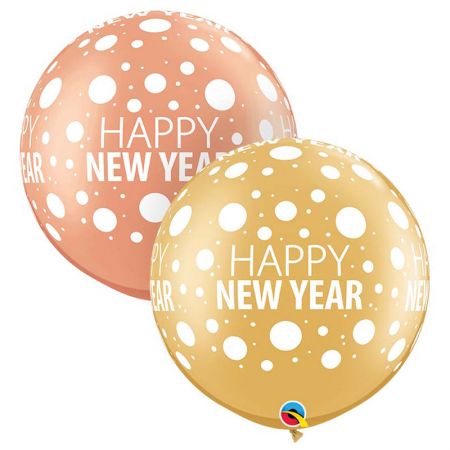 Ballon Géant Happy New Year Dots