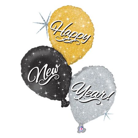 Ballon Happy New Year Trio