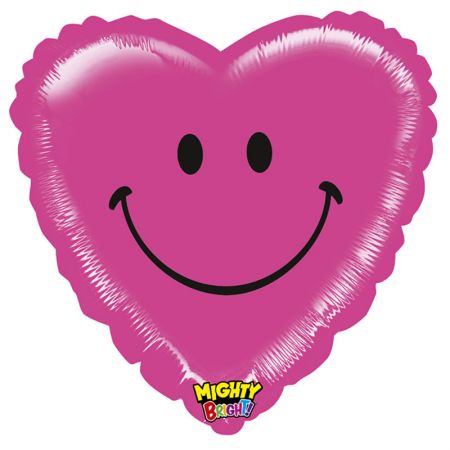 Ballon Smiley Coeur Rose