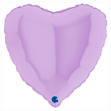 Ballon Mylar Coeur Matte Lavande