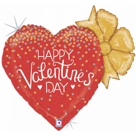 Ballon Coeur Saint Valentin Confettis