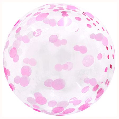 Ballon Bubble Confettis Pink