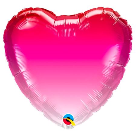 Ballon Mylar Coeur rose dégradé