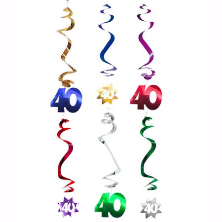 Décoration à suspendre spirale Age par 6