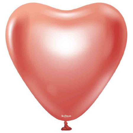 Ballon Coeur Chrome Rouge Kalisan