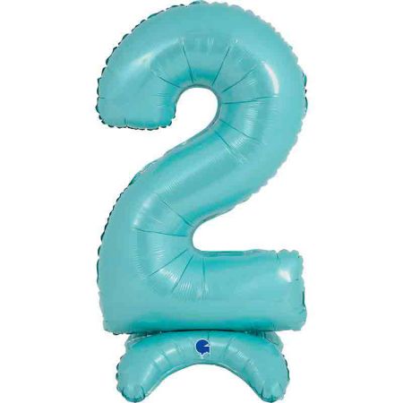 Ballon chiffre 2 Standup 63cm divers coloris