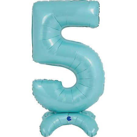 Ballon chiffre 5 Standup 63cm divers coloris