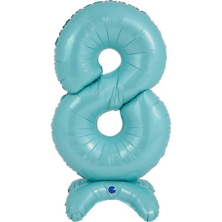 Ballon chiffre 8 Standup 63cm divers coloris