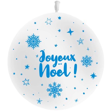 Ballon Géant Joyeux Noël Blanc Métal (Air)