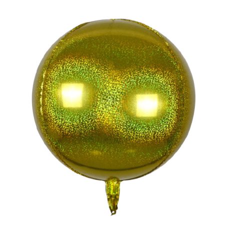Ballon Orbz Sphérique Or Laser