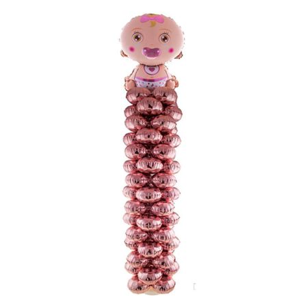 Totem Plastique Ballon Alu Baby Girl