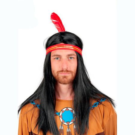 Perruque Indien avec bandeau