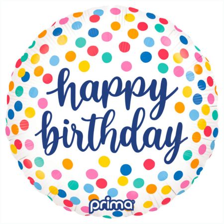 Ballon Happy birthday confettis