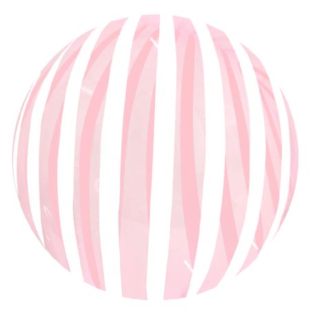 Ballon Bubble Stripe Cristal