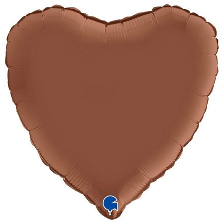 Ballon Mylar Coeur Chocolat Satin