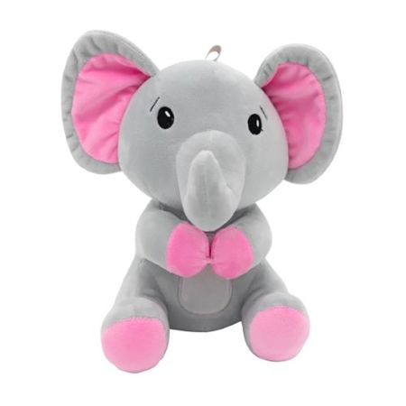 Poids Peluche Eléphant Rose 21cm 170g