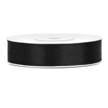 Ruban de Satin 12mm Noir