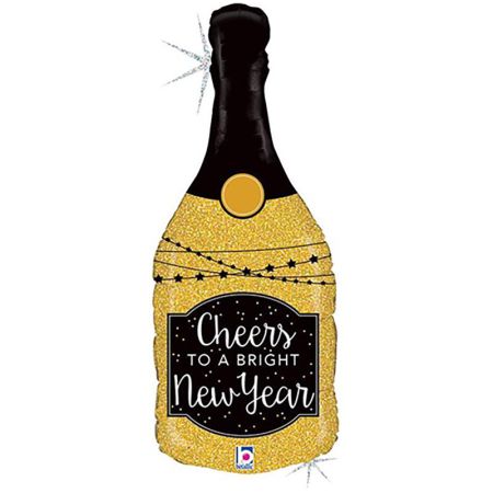 Ballon Bouteille Happy New Year Or