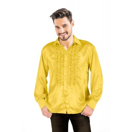 Chemise Disco Homme à Frou Frou Or