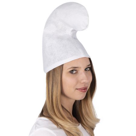 Bonnet de Schtrompf en feutrine blanc