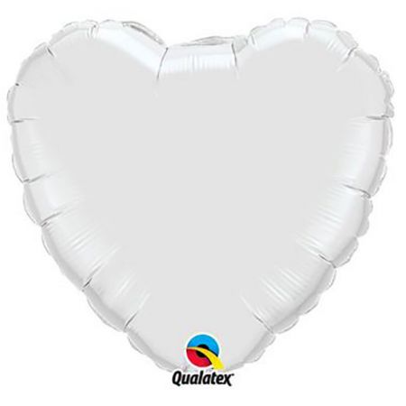 Ballon Mylar Coeur blanc (white)