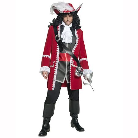 Déguisement Capitaine Pirate Rouge Luxe
