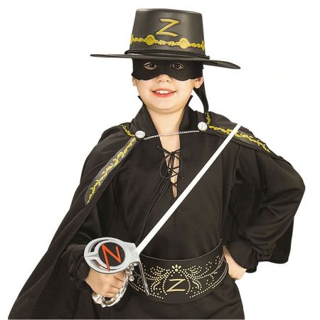 Kit Déguisement Zorro enfant avec épée sonore
